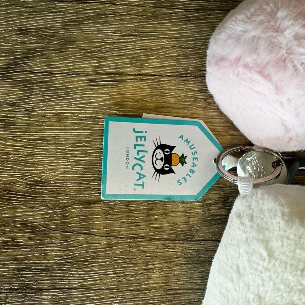 Pair of Marshmallows Jellycat Keychain Bag Charm FAST SHIP NEW - Picture 5 of 7